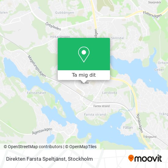 Direkten Farsta Speltjänst karta