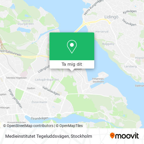 Medieinstitutet Tegeluddsvägen karta