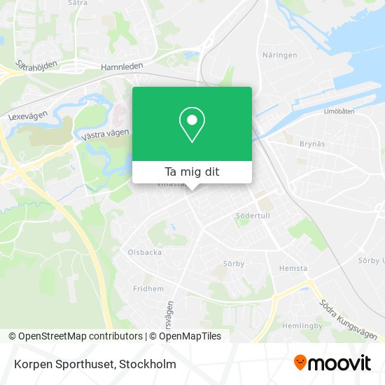 Korpen Sporthuset karta