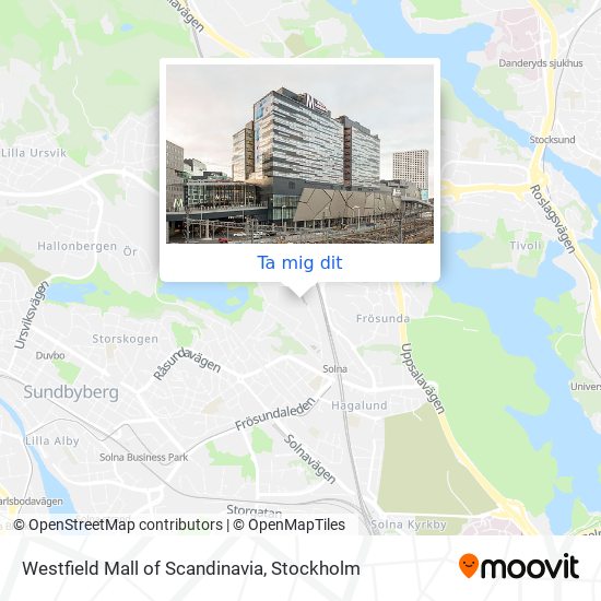 Westfield Mall of Scandinavia karta