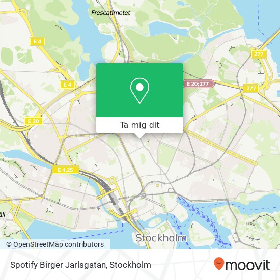 Spotify Birger Jarlsgatan karta
