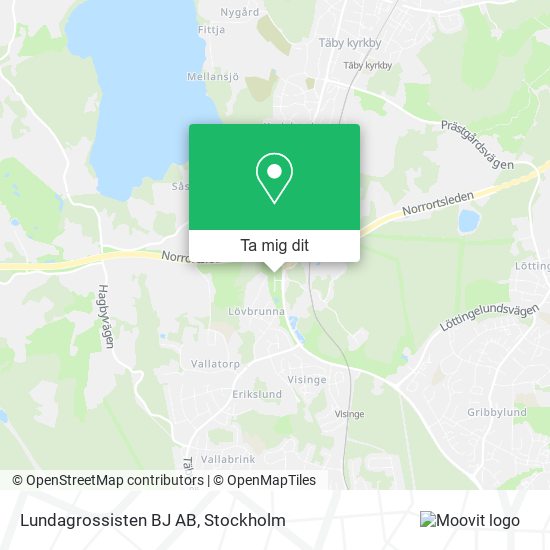 Lundagrossisten BJ AB karta