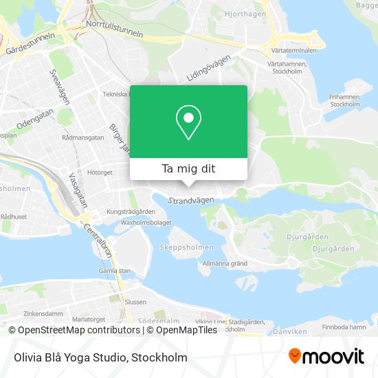 Olivia Blå Yoga Studio karta