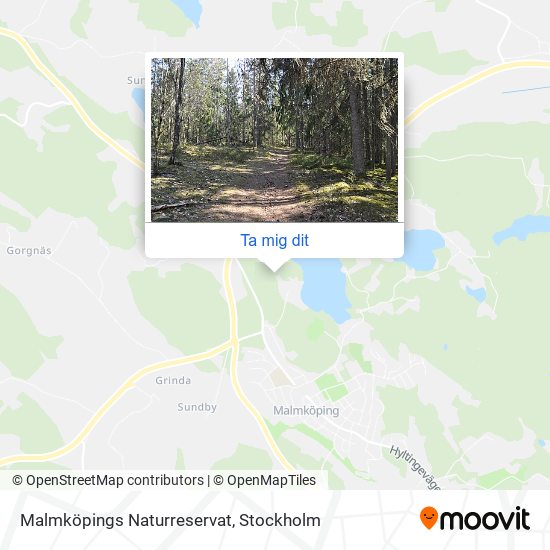 Malmköpings Naturreservat karta