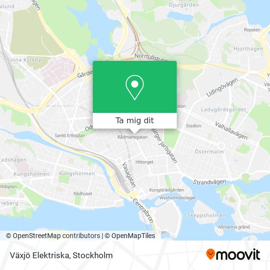 Växjö Elektriska karta