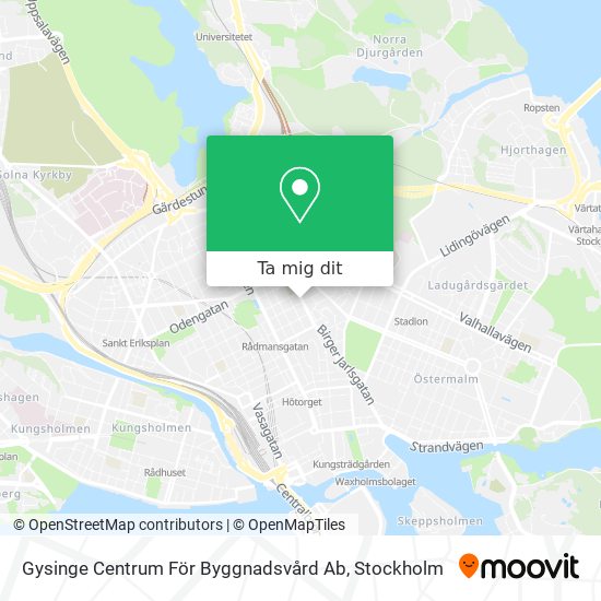 Gysinge Centrum För Byggnadsvård Ab karta