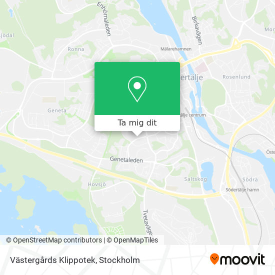 Västergårds Klippotek karta