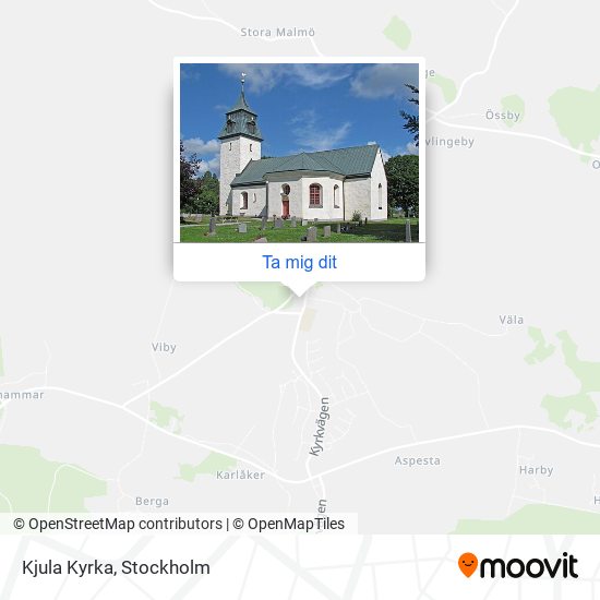 Kjula Kyrka karta