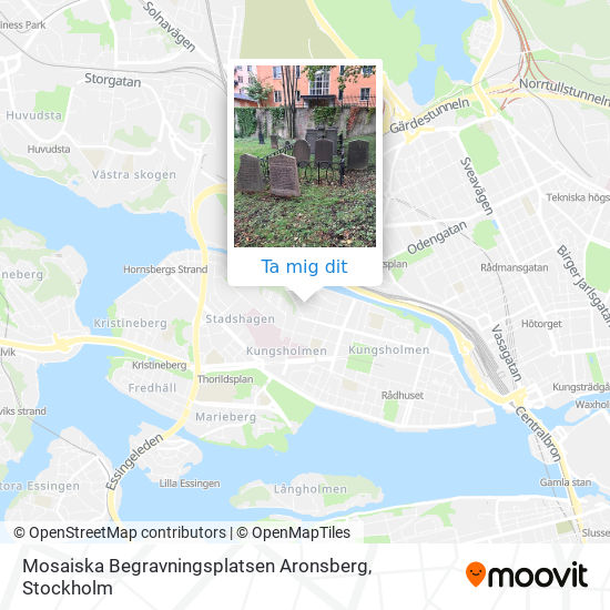 Mosaiska Begravningsplatsen Aronsberg karta