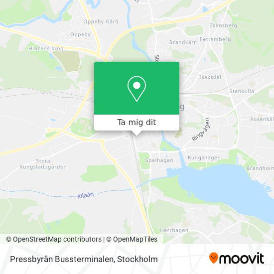 Pressbyrån Bussterminalen karta