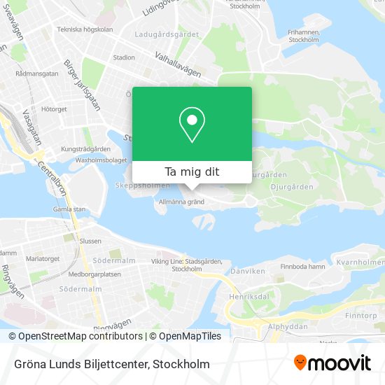 Gröna Lunds Biljettcenter karta