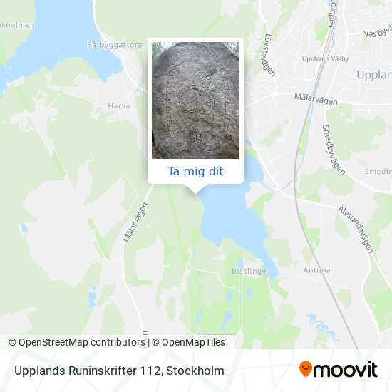 Upplands Runinskrifter 112 karta