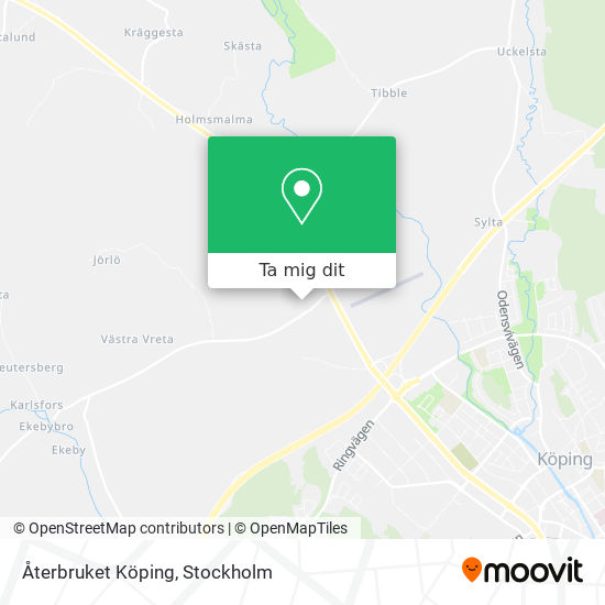 Återbruket Köping karta