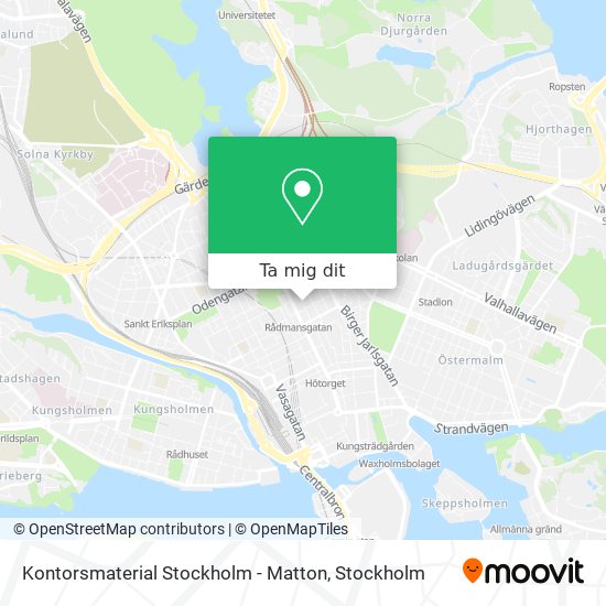 Kontorsmaterial Stockholm - Matton karta