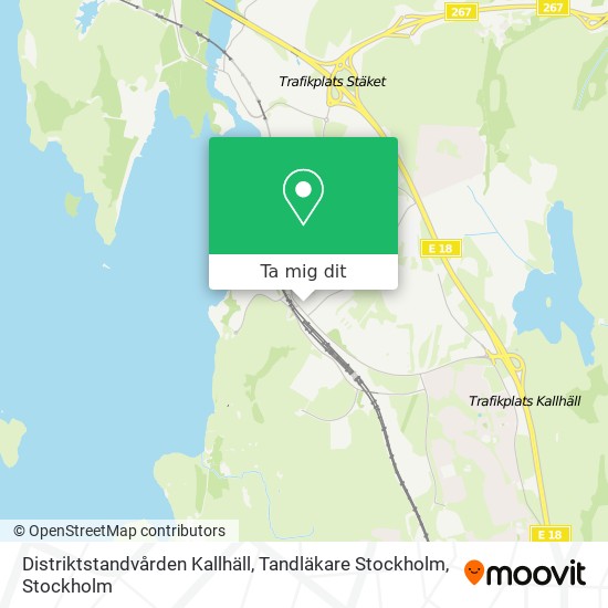 Distriktstandvården Kallhäll, Tandläkare Stockholm karta