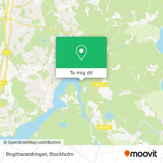 Birgittavandringen karta