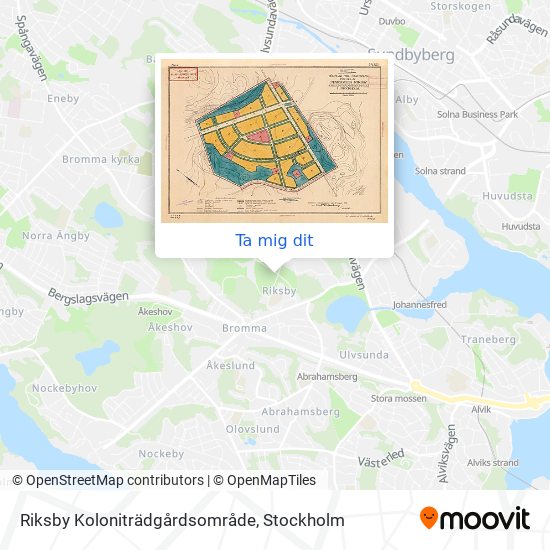 Riksby Koloniträdgårdsområde karta