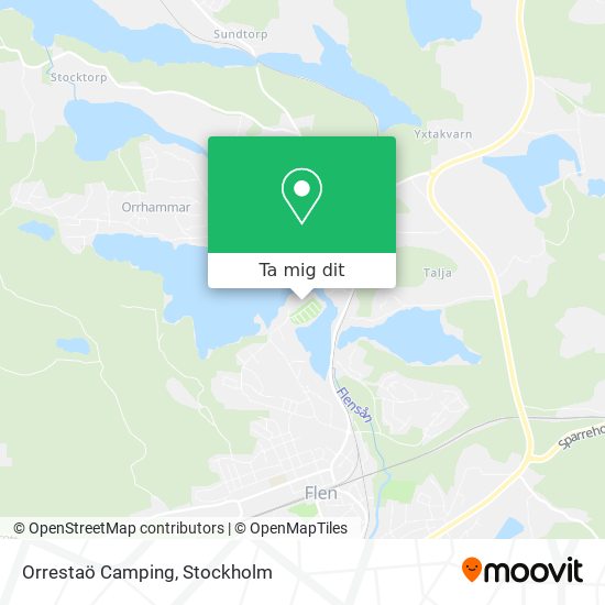 Orrestaö Camping karta