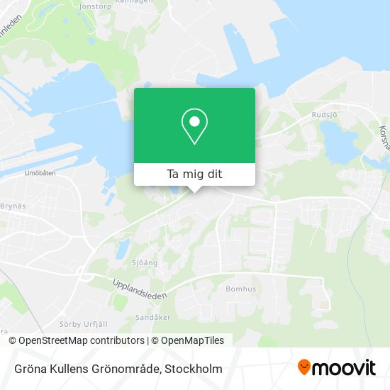 Gröna Kullens Grönområde karta