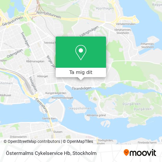 Östermalms Cykelservice Hb karta