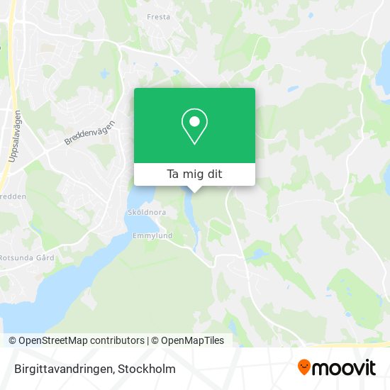 Birgittavandringen karta