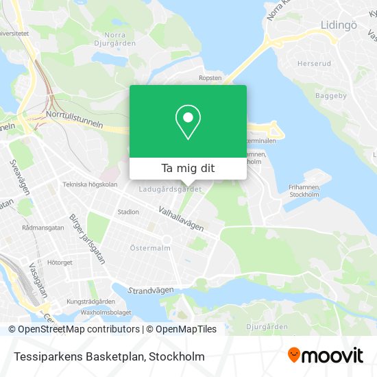 Tessiparkens Basketplan karta