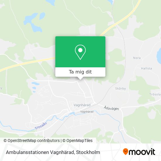 Ambulansstationen Vagnhärad karta