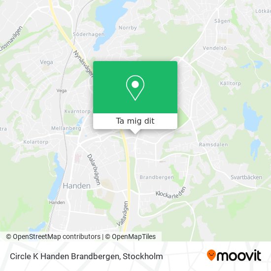Circle K Handen Brandbergen karta