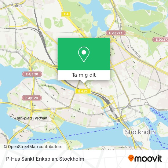 P-Hus Sankt Eriksplan karta