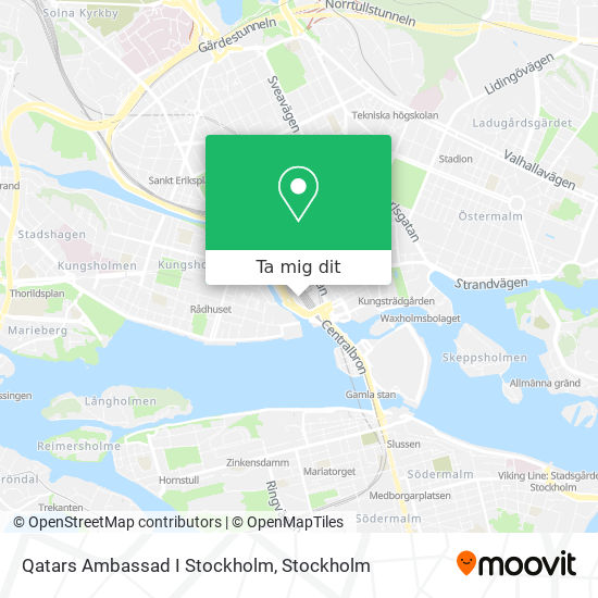 Qatars Ambassad I Stockholm karta