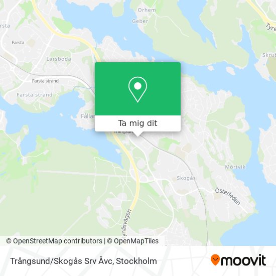 Trångsund/Skogås Srv Åvc karta