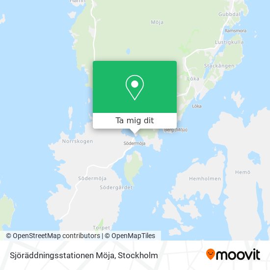 Sjöräddningsstationen Möja karta