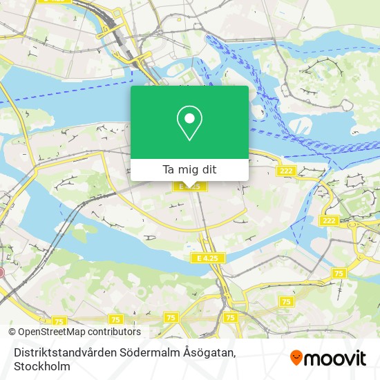 Distriktstandvården Södermalm Åsögatan karta