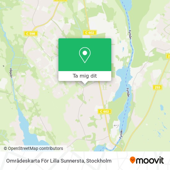 Områdeskarta För Lilla Sunnersta karta