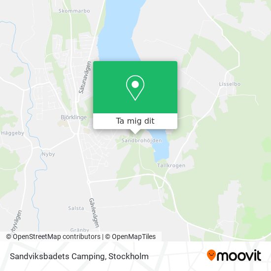 Sandviksbadets Camping karta