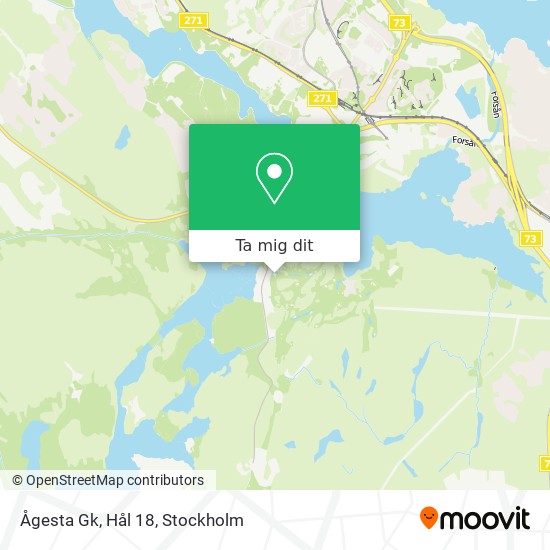 Ågesta Gk, Hål 18 karta