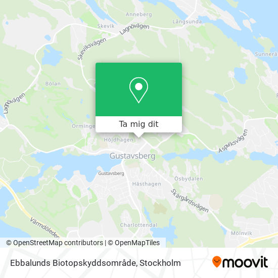 Ebbalunds Biotopskyddsområde karta