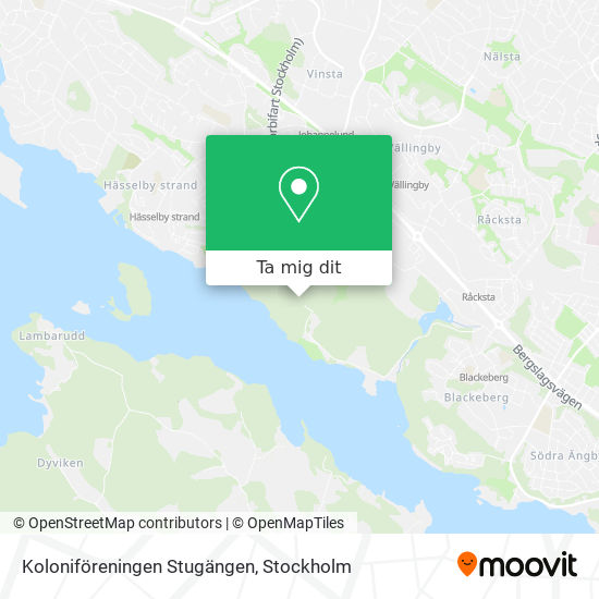 Koloniföreningen Stugängen karta