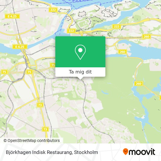 Björkhagen Indisk Restaurang karta