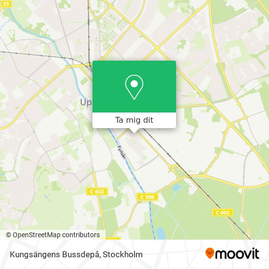 Kungsängens Bussdepå karta