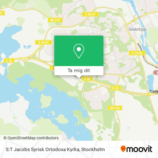 S:T Jacobs Syrisk Ortodoxa Kyrka karta