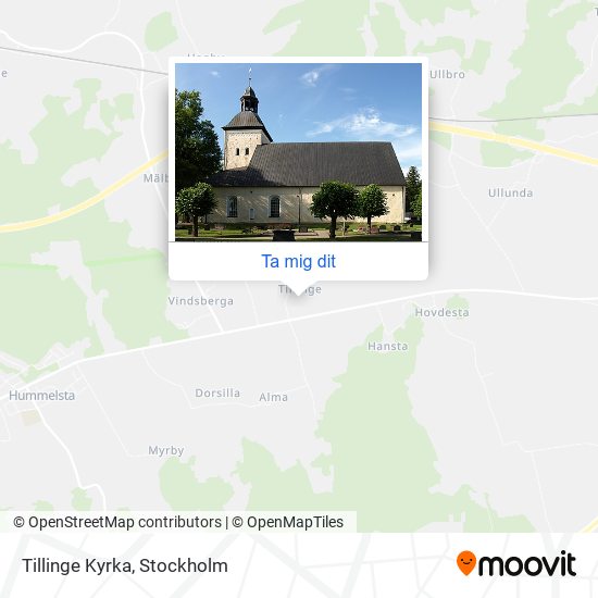 Tillinge Kyrka karta