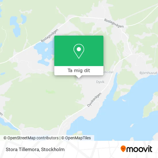 Stora Tillemora karta