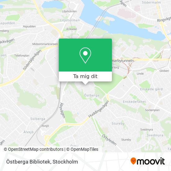 Östberga Bibliotek karta