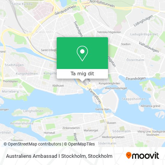 Australiens Ambassad I Stockholm karta