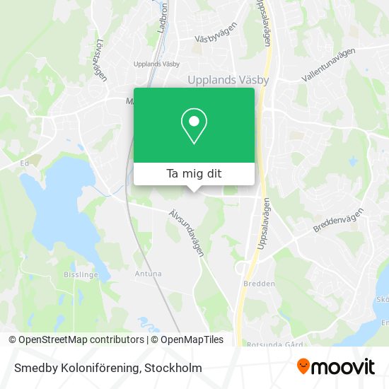 Smedby Koloniförening karta