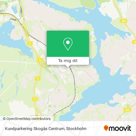 Kundparkering Skogås Centrum karta