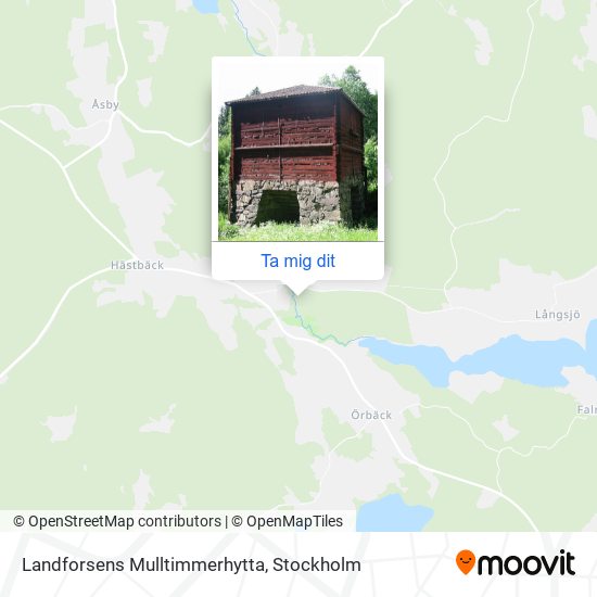 Landforsens Mulltimmerhytta karta