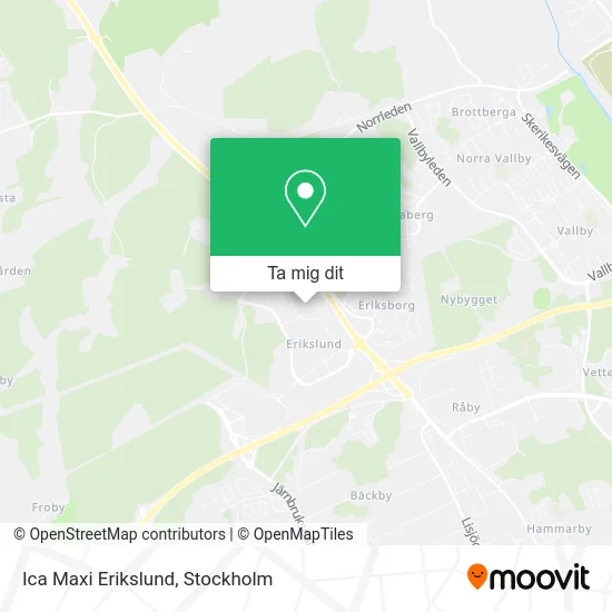 Ica Maxi Erikslund karta