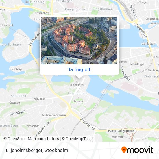 Liljeholmsberget karta